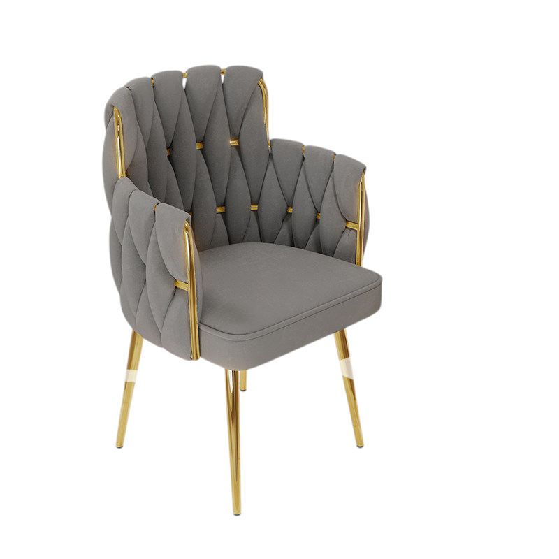 Modern Vanity Desk Chair Gold Fixed Base or 5 Star Swivel Gas Lift 10cm Chair Office