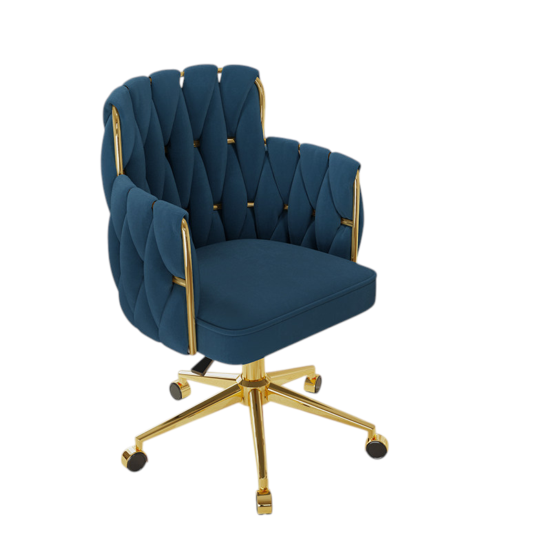 Modern Vanity Desk Chair Gold Fixed Base or 5 Star Swivel Gas Lift 10cm Chair Office