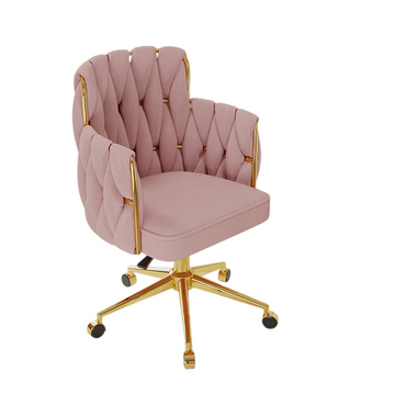 Modern Vanity Desk Chair Gold Fixed Base or 5 Star Swivel Gas Lift 10cm Chair Office