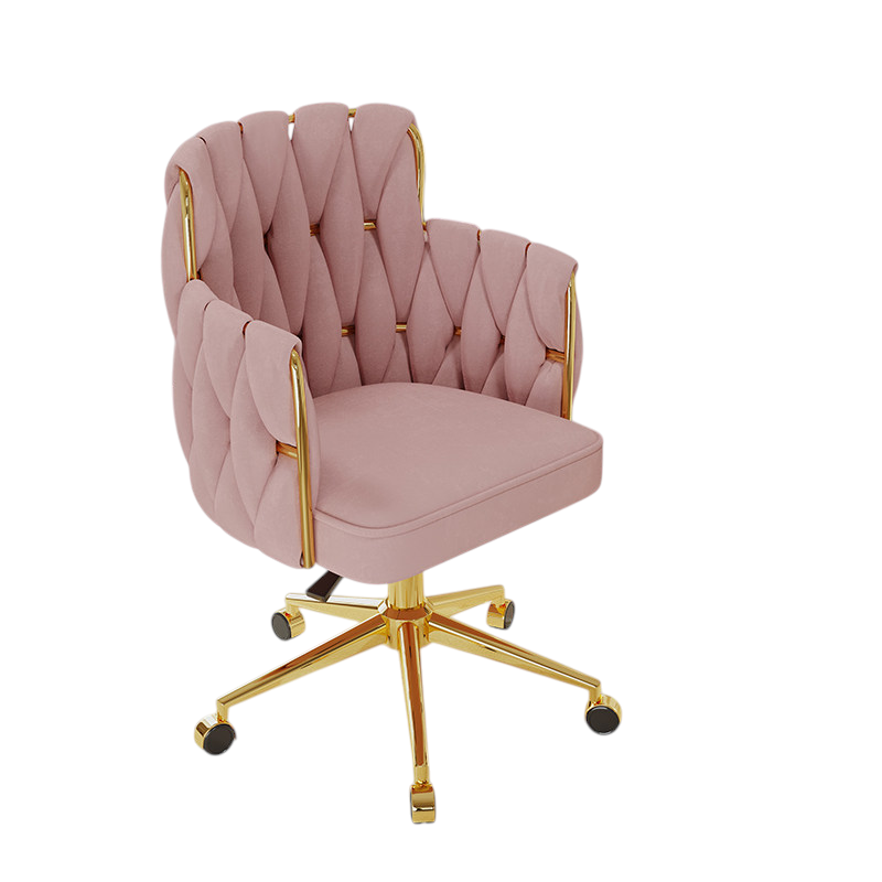Modern Vanity Desk Chair Gold Fixed Base or 5 Star Swivel Gas Lift 10cm Chair Office