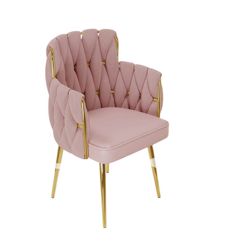 Modern Vanity Desk Chair Gold Fixed Base or 5 Star Swivel Gas Lift 10cm Chair Office