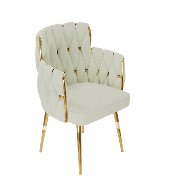 Modern Vanity Desk Chair Gold Fixed Base or 5 Star Swivel Gas Lift 10cm Chair Office