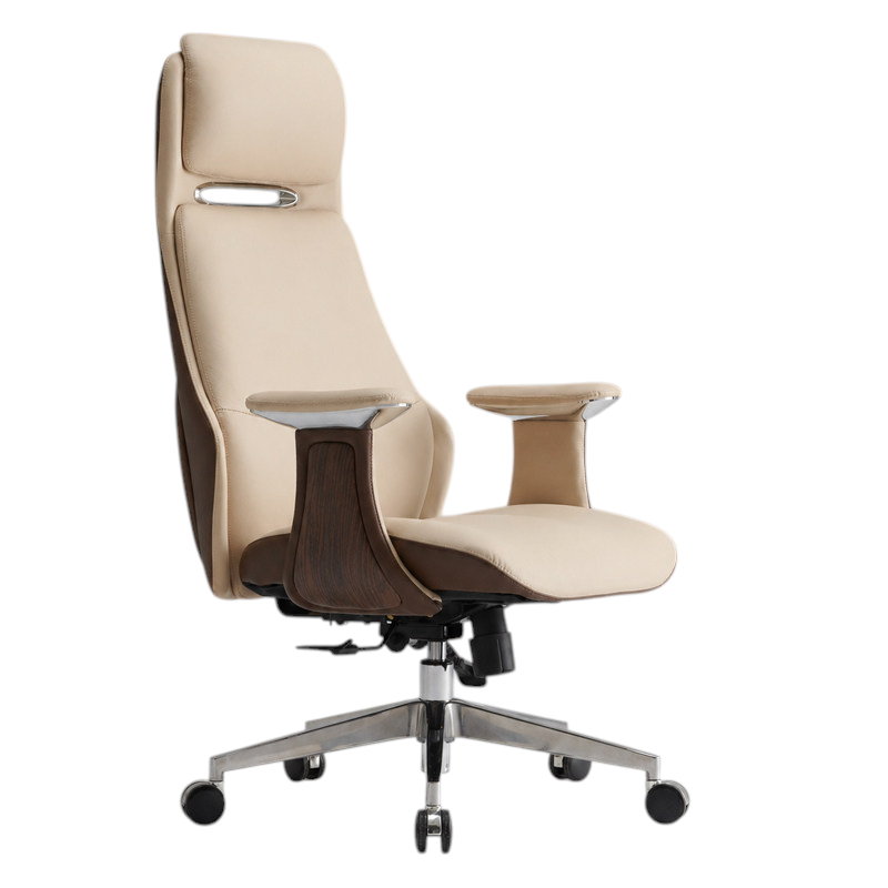 Genuine Leather Executive Chair Ergonomic Swivel Desk Seat High Mid Back Option