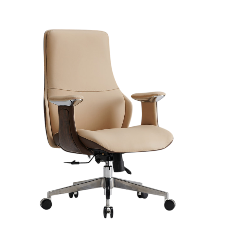 Genuine Leather Executive Chair Ergonomic Swivel Desk Seat High Mid Back Option