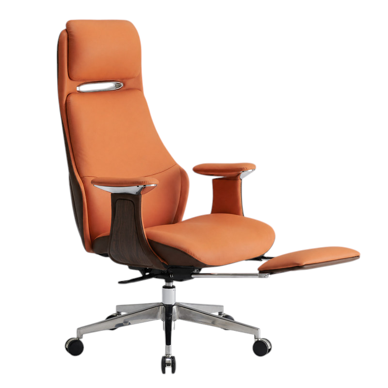 Genuine Leather Executive Chair Ergonomic Swivel Desk Seat High Mid Back Option
