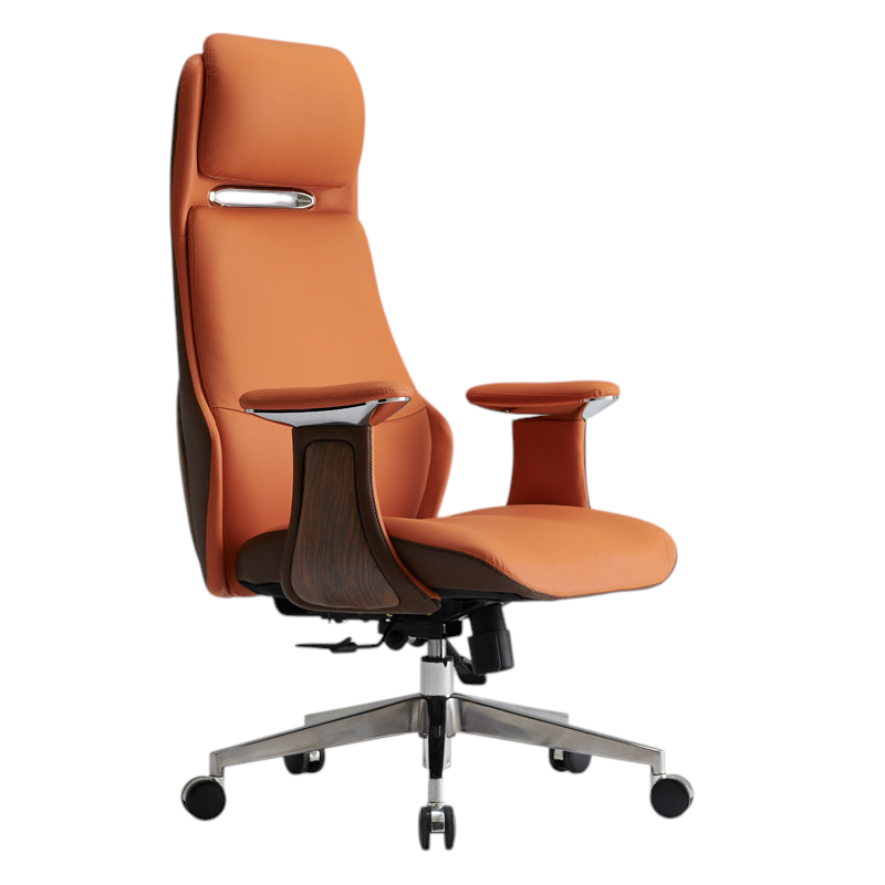 Genuine Leather Executive Chair Ergonomic Swivel Desk Seat High Mid Back Option