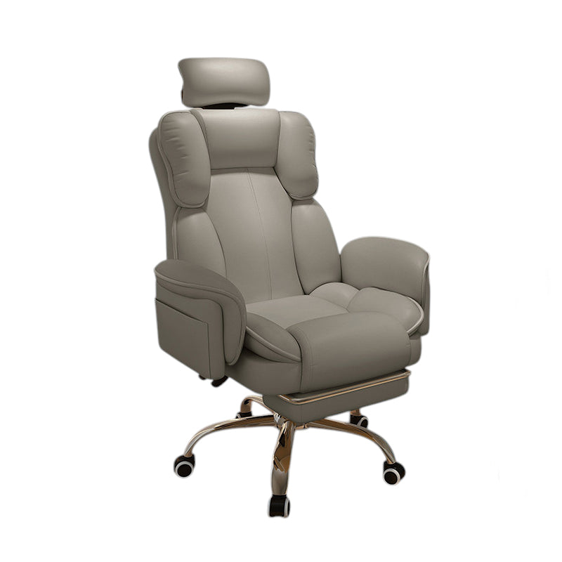 Ergonomic Gaming Chair & Reclining Executive Office Swivel Computer Desk with Footrest