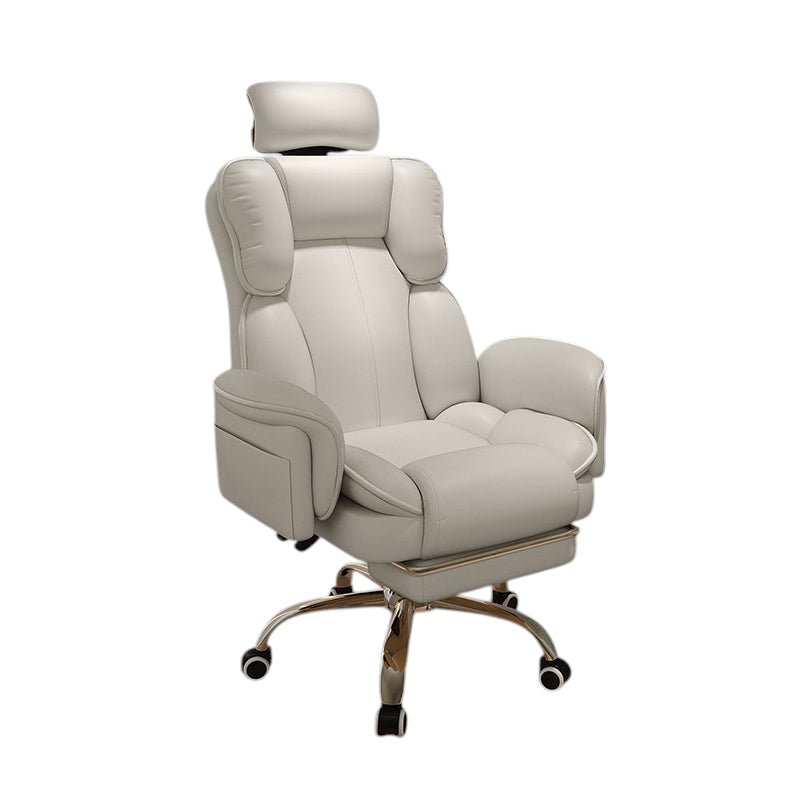 Ergonomic Gaming Chair & Reclining Executive Office Swivel Computer Desk with Footrest
