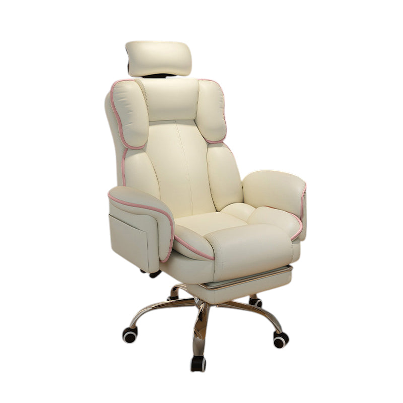 Ergonomic Gaming Chair & Reclining Executive Office Swivel Computer Desk with Footrest