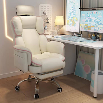 Ergonomic Gaming Chair & Reclining Executive Office Swivel Computer Desk with Footrest