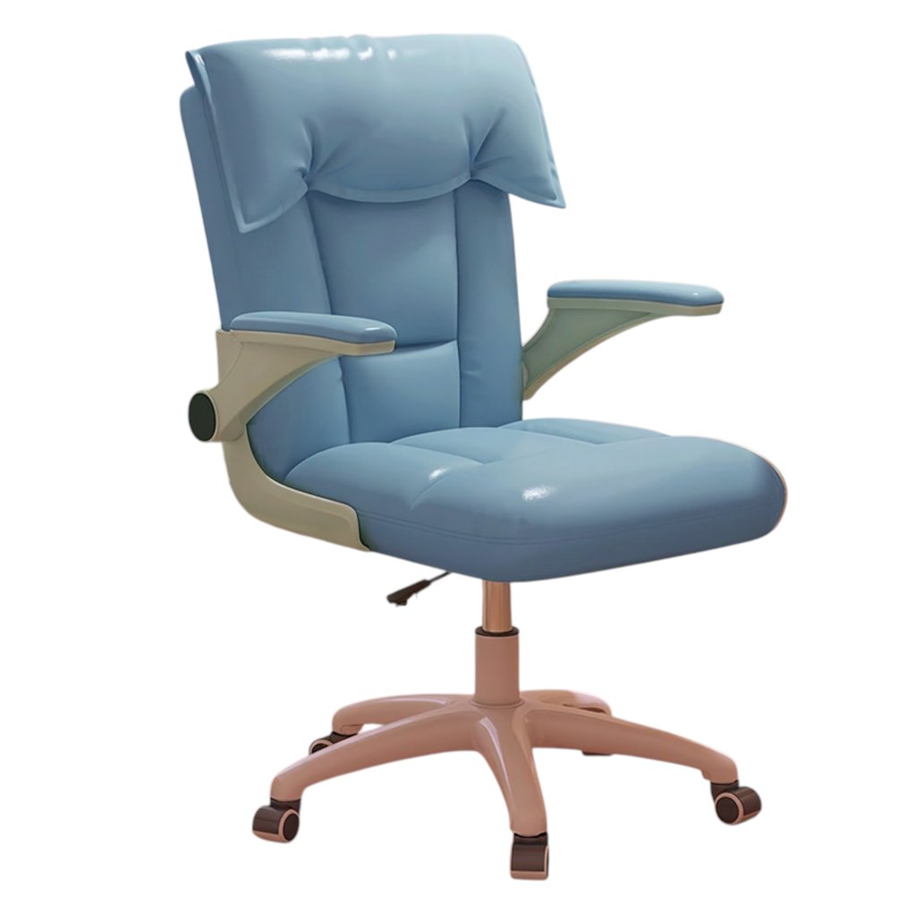 Ergonomic Office Chair with Flip-Up Armrests, Adjustable Height and Swivel Function