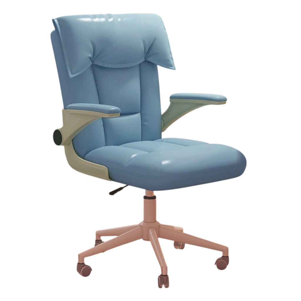 Ergonomic Office Chair with Flip-Up Armrests, Adjustable Height and Swivel Function