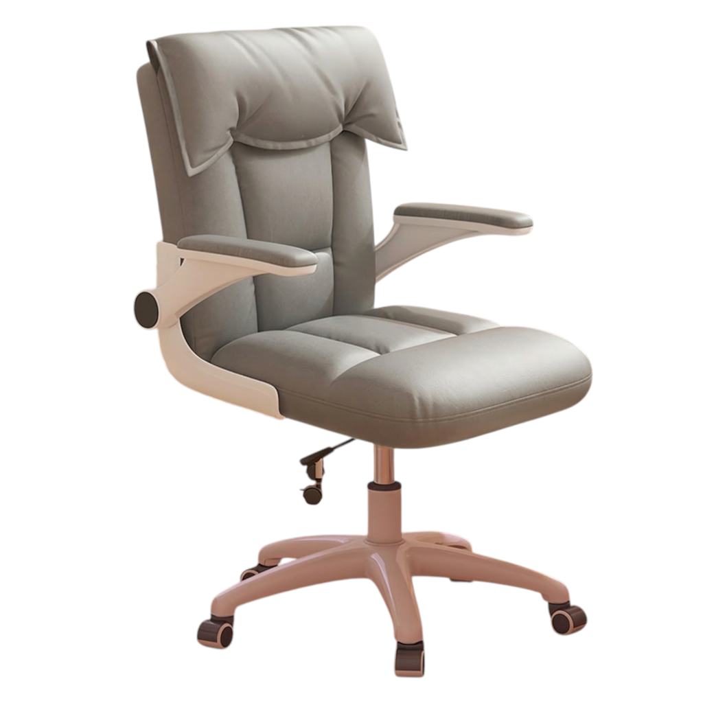 Ergonomic Office Chair with Flip-Up Armrests, Adjustable Height and Swivel Function