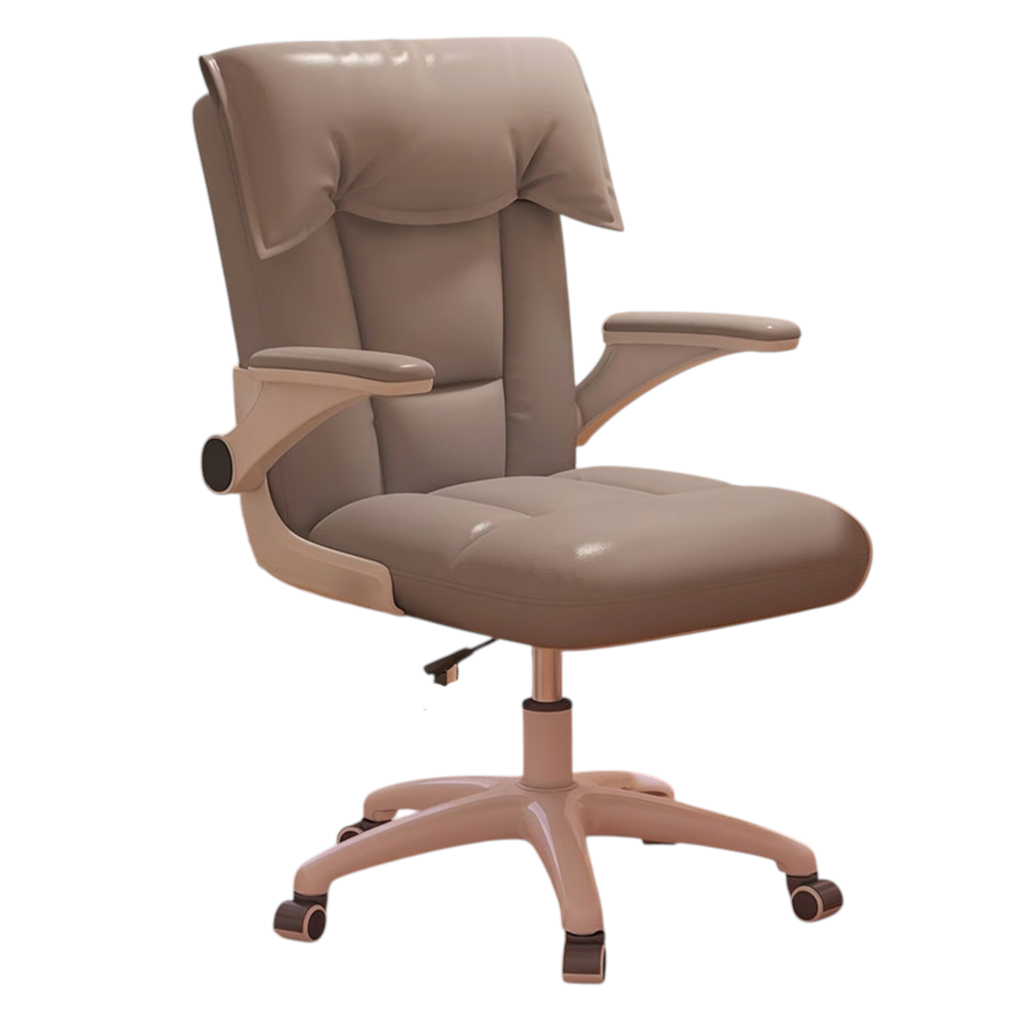 Ergonomic Office Chair with Flip-Up Armrests, Adjustable Height and Swivel Function