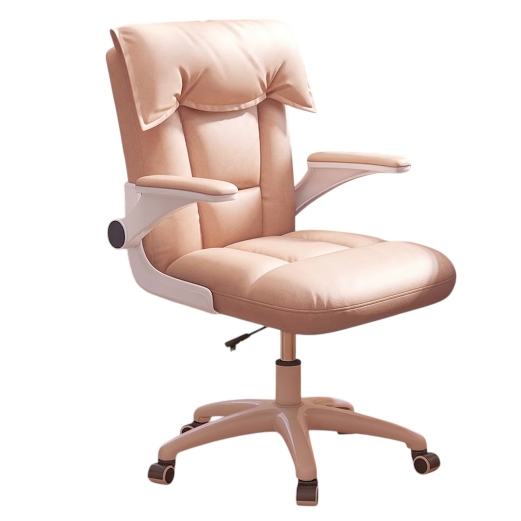 Ergonomic Office Chair with Flip-Up Armrests, Adjustable Height and Swivel Function