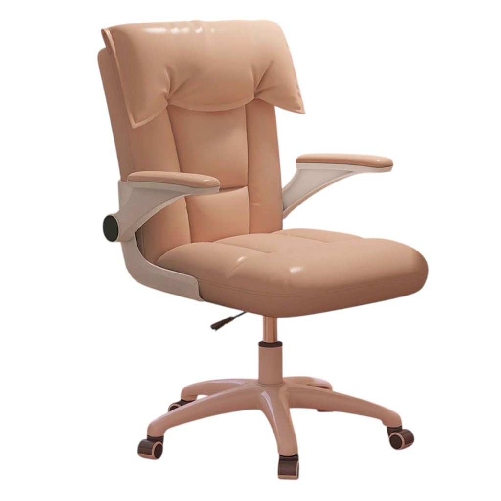 Ergonomic Office Chair with Flip-Up Armrests, Adjustable Height and Swivel Function