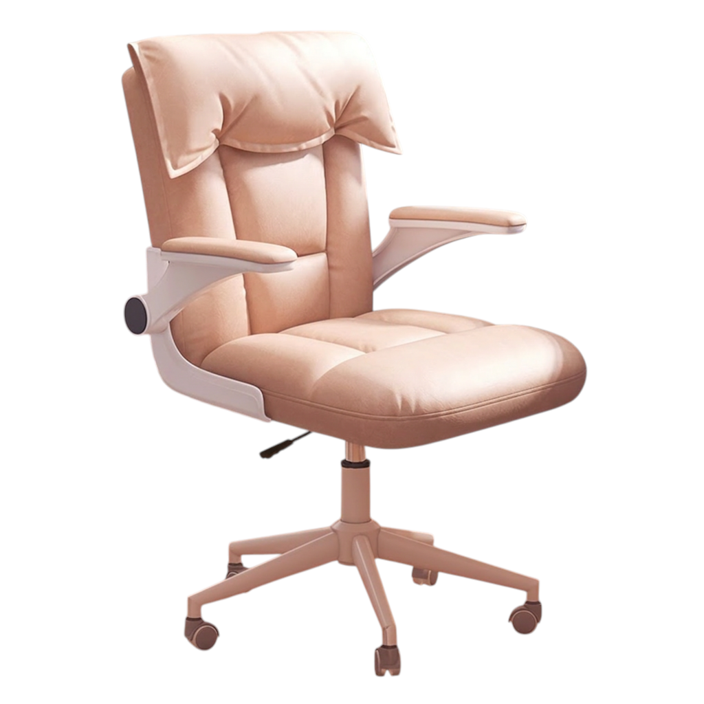 Ergonomic Office Chair with Flip-Up Armrests, Adjustable Height and Swivel Function