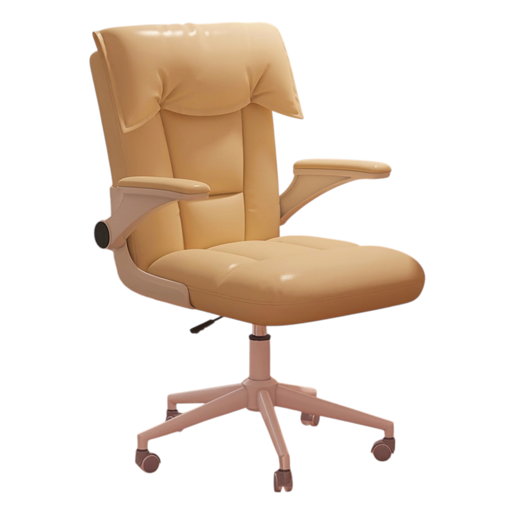 Ergonomic Office Chair with Flip-Up Armrests, Adjustable Height and Swivel Function
