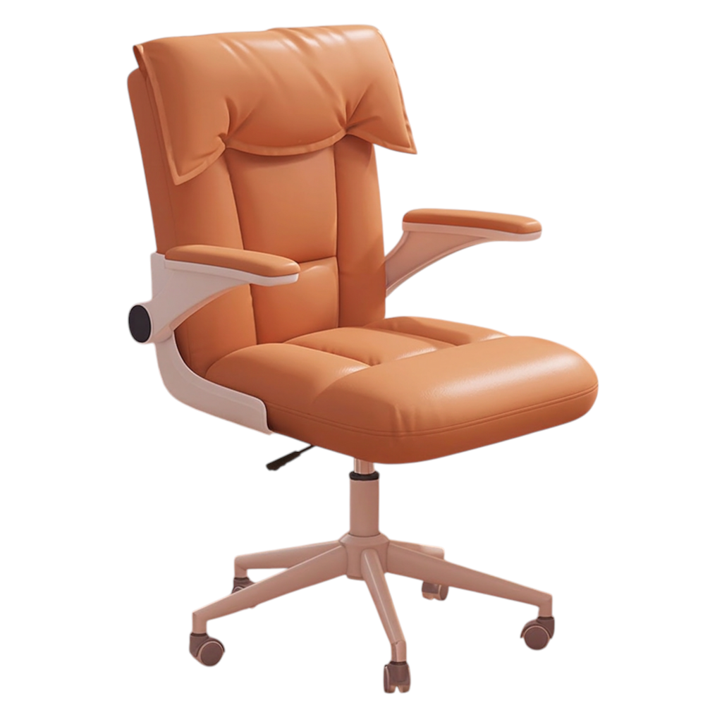 Ergonomic Office Chair with Flip-Up Armrests, Adjustable Height and Swivel Function