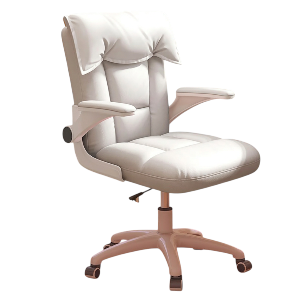 Ergonomic Office Chair with Flip-Up Armrests, Adjustable Height and Swivel Function