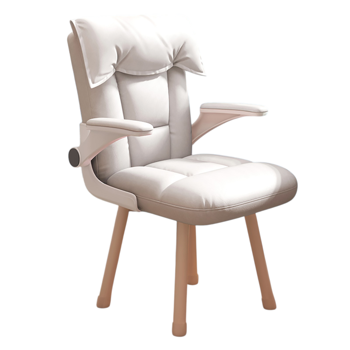 Ergonomic Office Chair with Flip-Up Armrests, Adjustable Height and Swivel Function