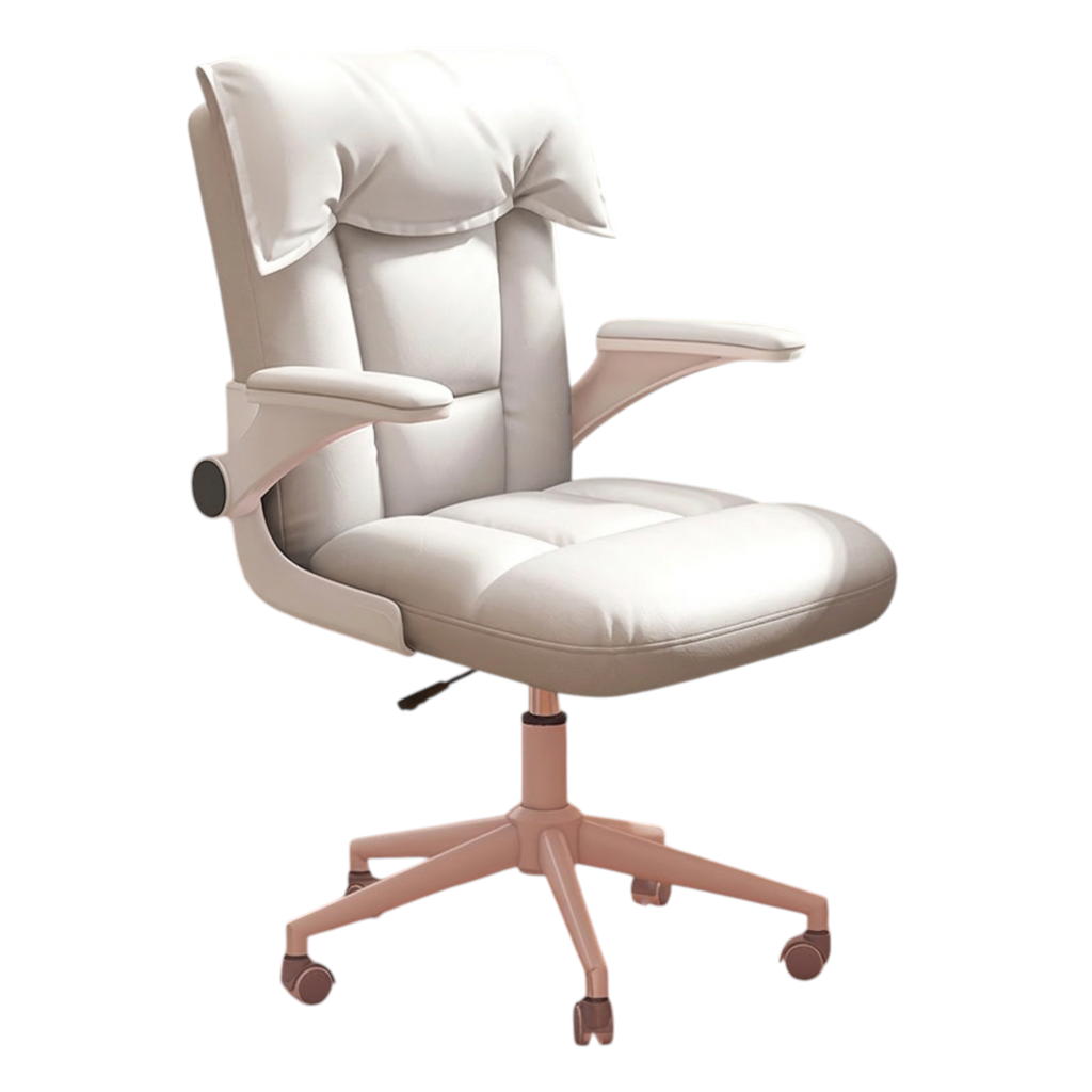 Ergonomic Office Chair with Flip-Up Armrests, Adjustable Height and Swivel Function