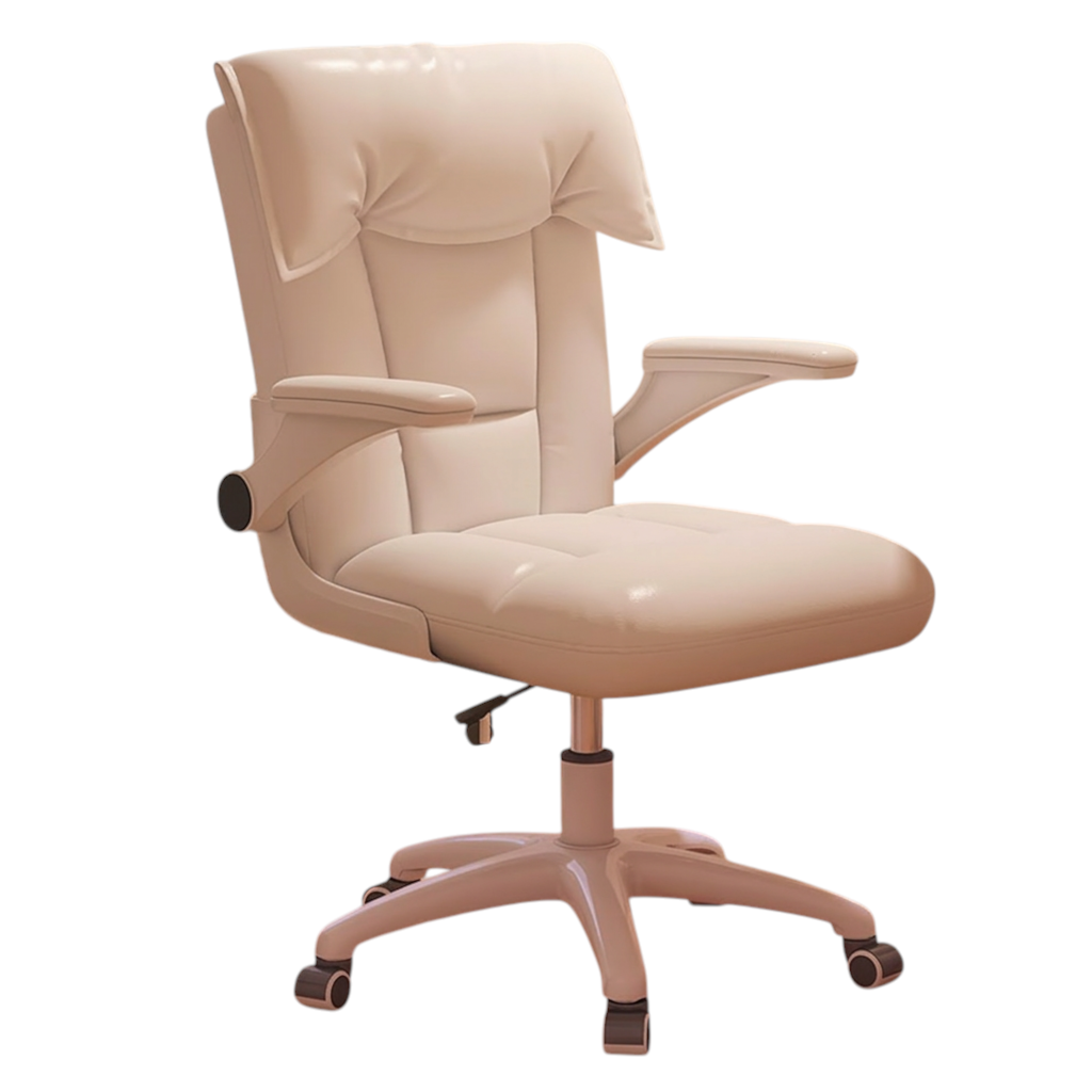 Ergonomic Office Chair with Flip-Up Armrests, Adjustable Height and Swivel Function
