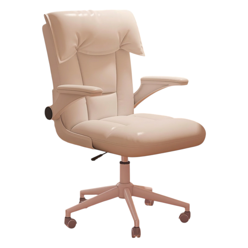 Ergonomic Office Chair with Flip-Up Armrests, Adjustable Height and Swivel Function