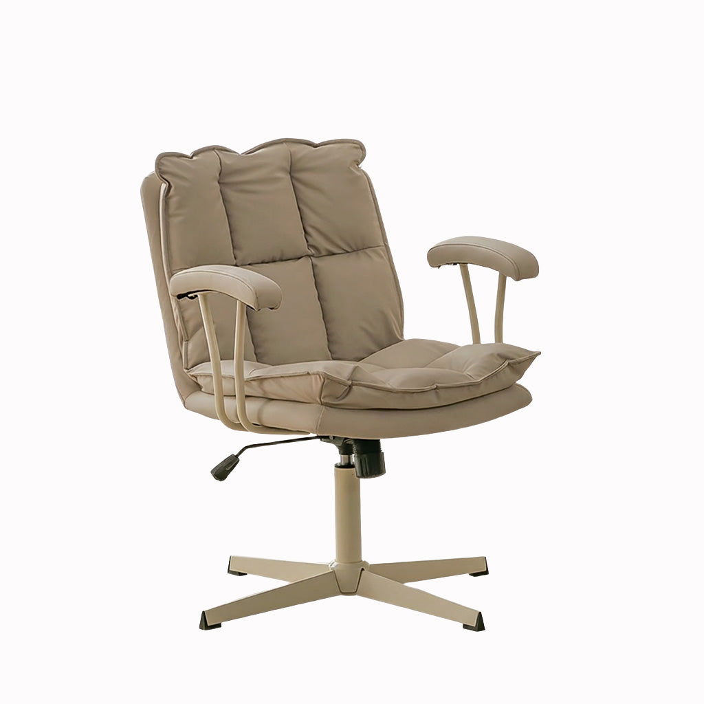 Ergonomic Office Chair with Adjustable Height, 360° Swivel and Leather Upholstery