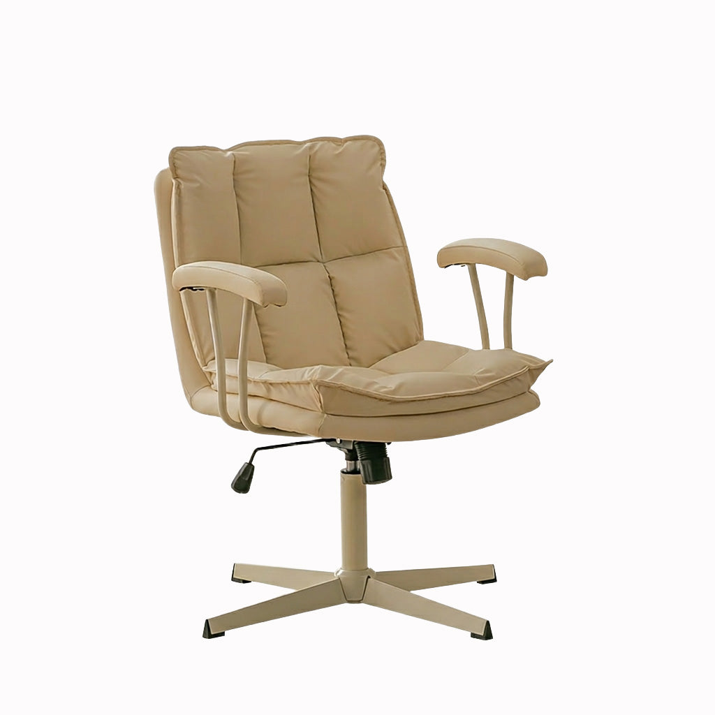 Ergonomic Office Chair with Adjustable Height, 360° Swivel and Leather Upholstery