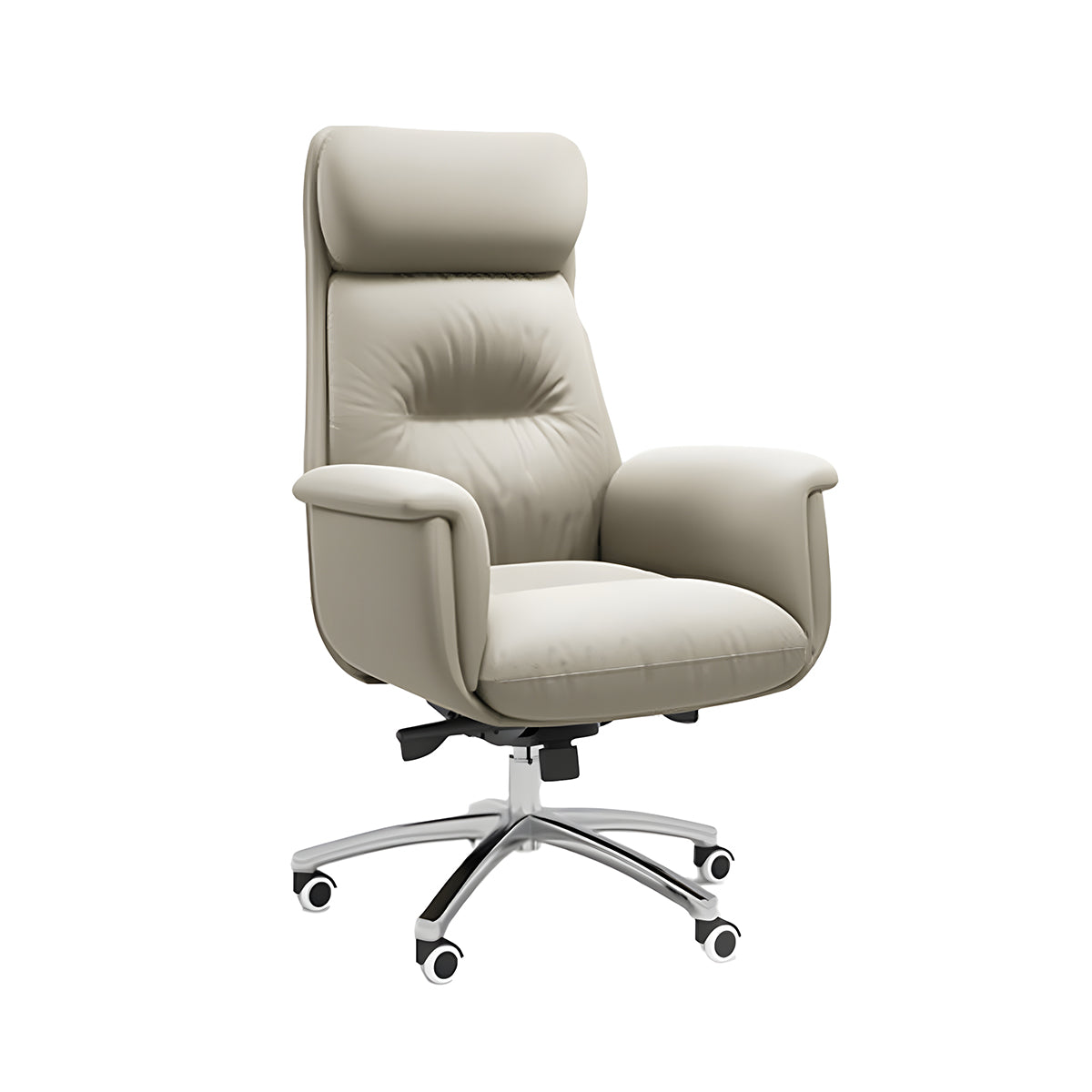 Executive Leather Office Chair & Desk Chair Reclining Steel Base Comfortable Long Hour Chair