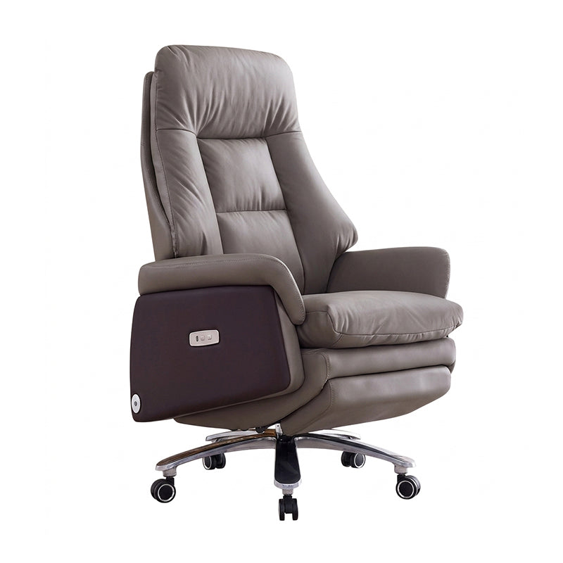 Executive Leather Office Chair & Desk Chair Reclining Swivel Height Commercial Leather Chair