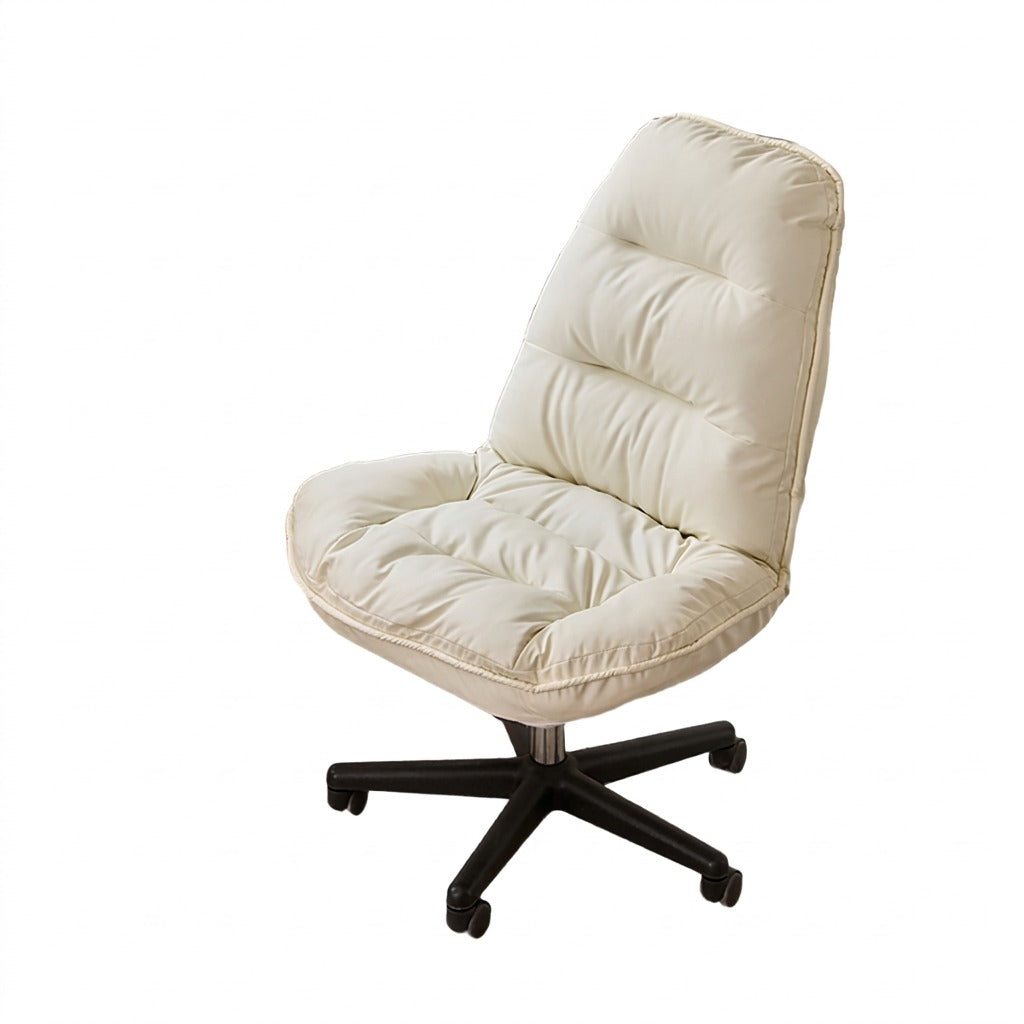 BDLFurniture Armless Office Desk Chair Swivel Home Vanity Study Swivel Chair Stain Resistant
