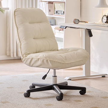 BDLFurniture Armless Office Desk Chair Swivel Home Vanity Study Swivel Chair Stain Resistant