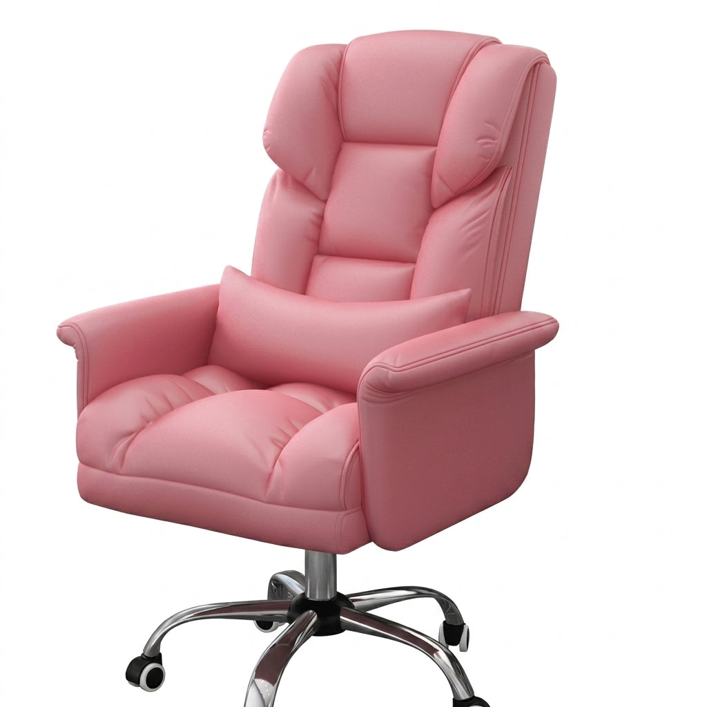Ergonomic Reclining Office Chair, 360° Swivel, Adjustable Height, Optional Footrest