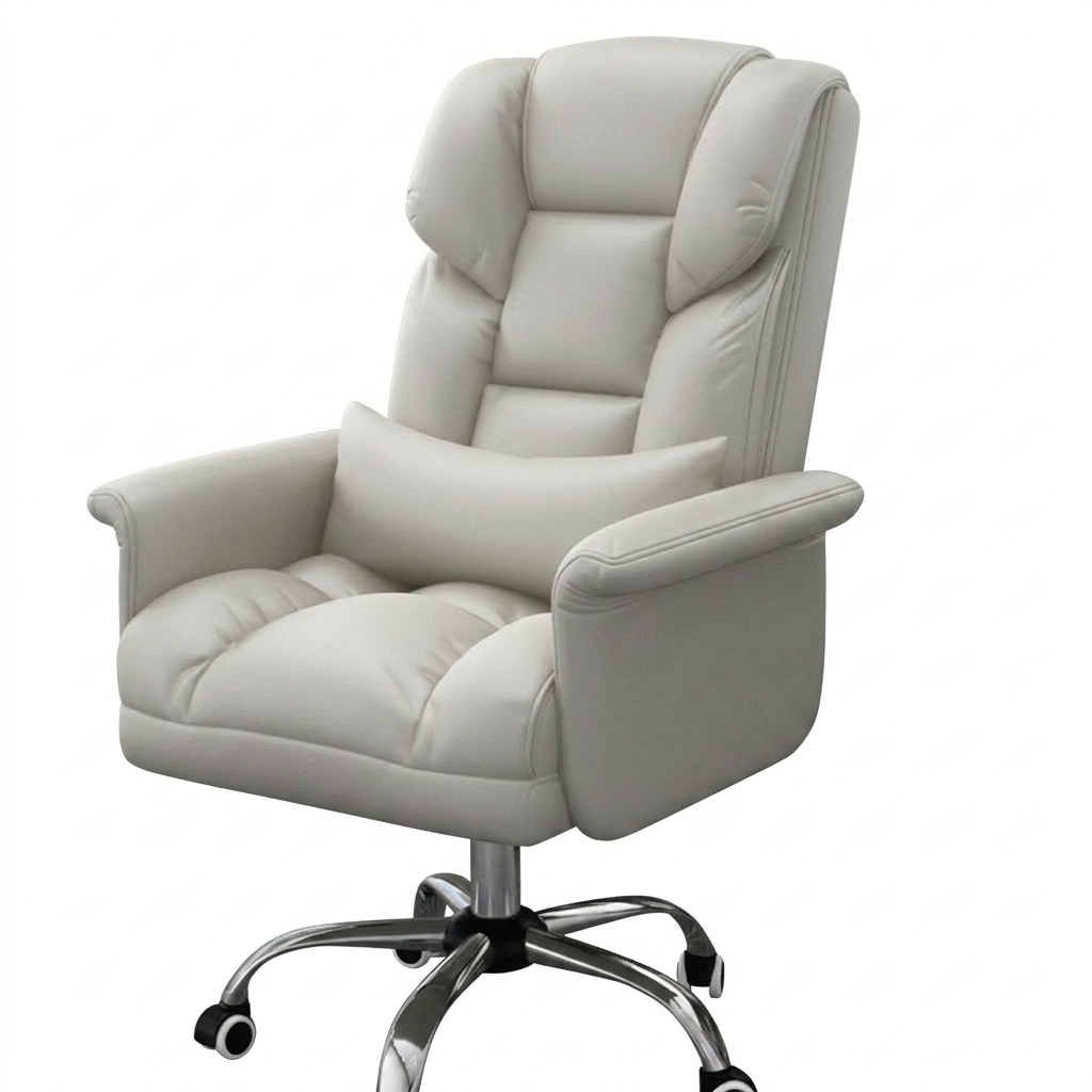 Ergonomic Reclining Office Chair, 360° Swivel, Adjustable Height, Optional Footrest