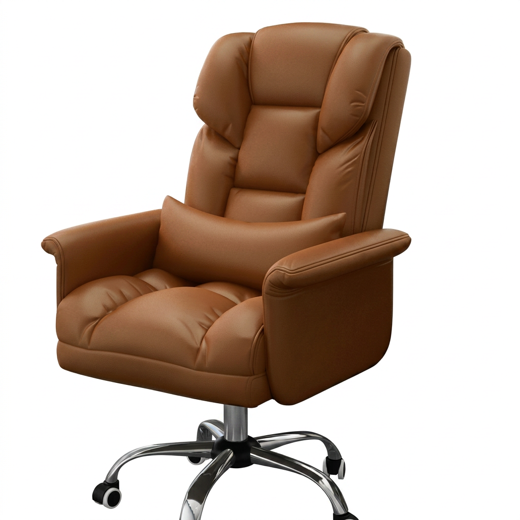 Ergonomic Reclining Office Chair, 360° Swivel, Adjustable Height, Optional Footrest