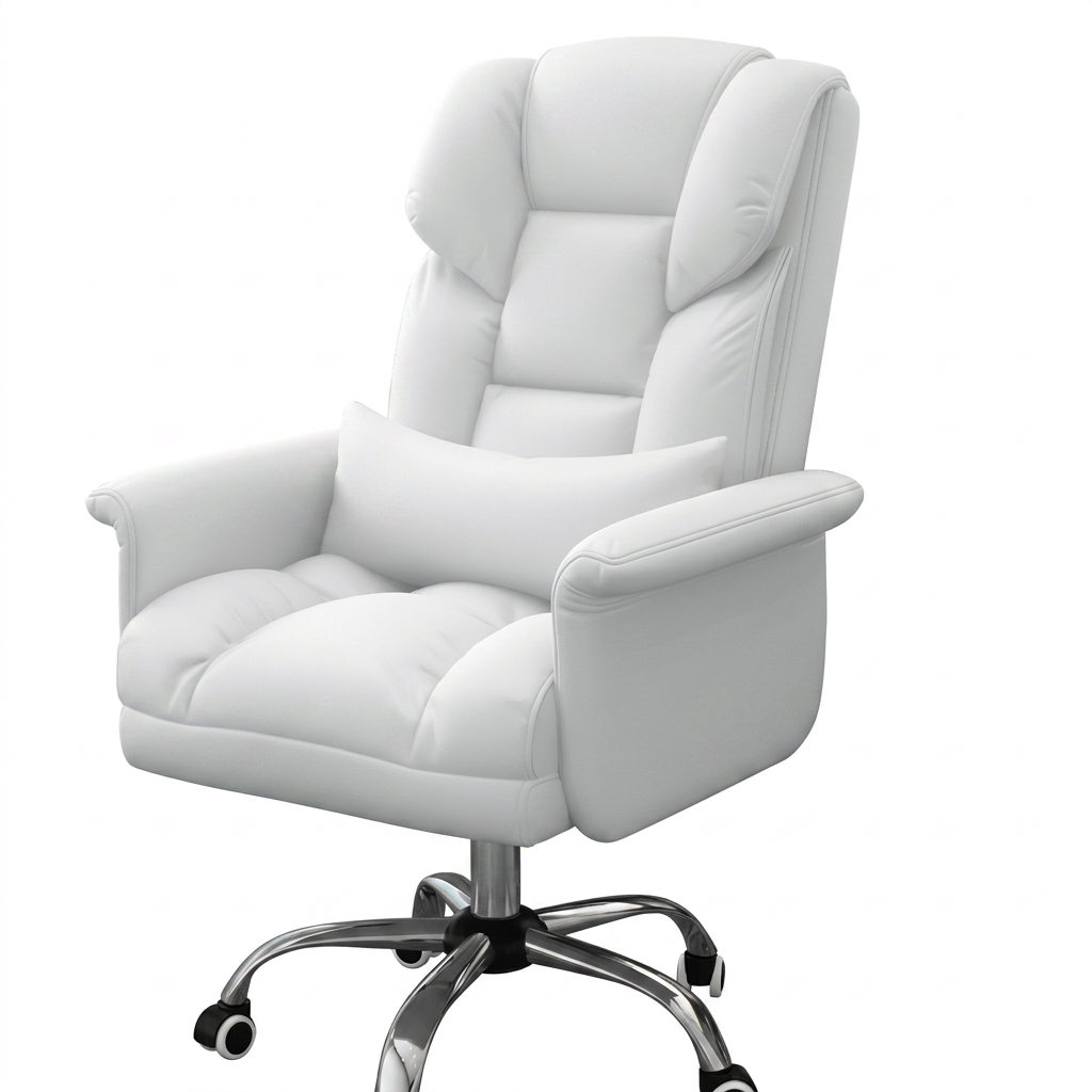 Ergonomic Reclining Office Chair, 360° Swivel, Adjustable Height, Optional Footrest