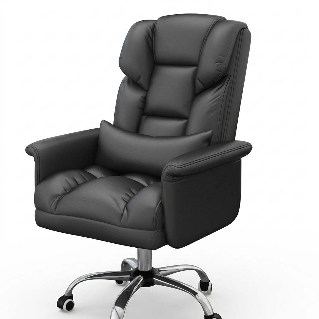 Ergonomic Reclining Office Chair, 360° Swivel, Adjustable Height, Optional Footrest