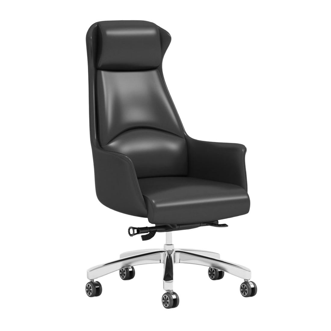 Executive Office Chair High-Back Swivel Desk Chair in PU or Genuine Leather