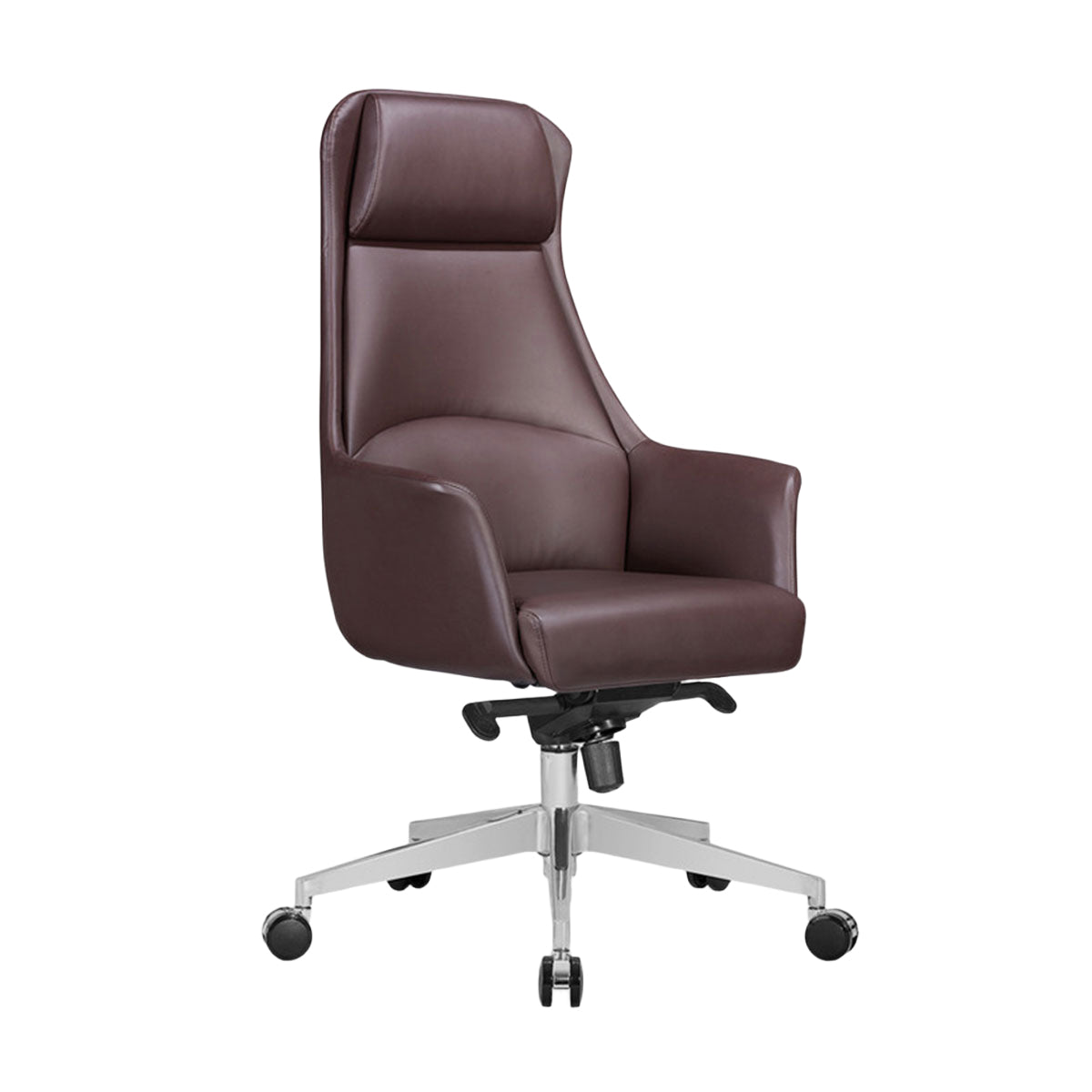 Executive Office Chair High-Back Swivel Desk Chair in PU or Genuine Leather
