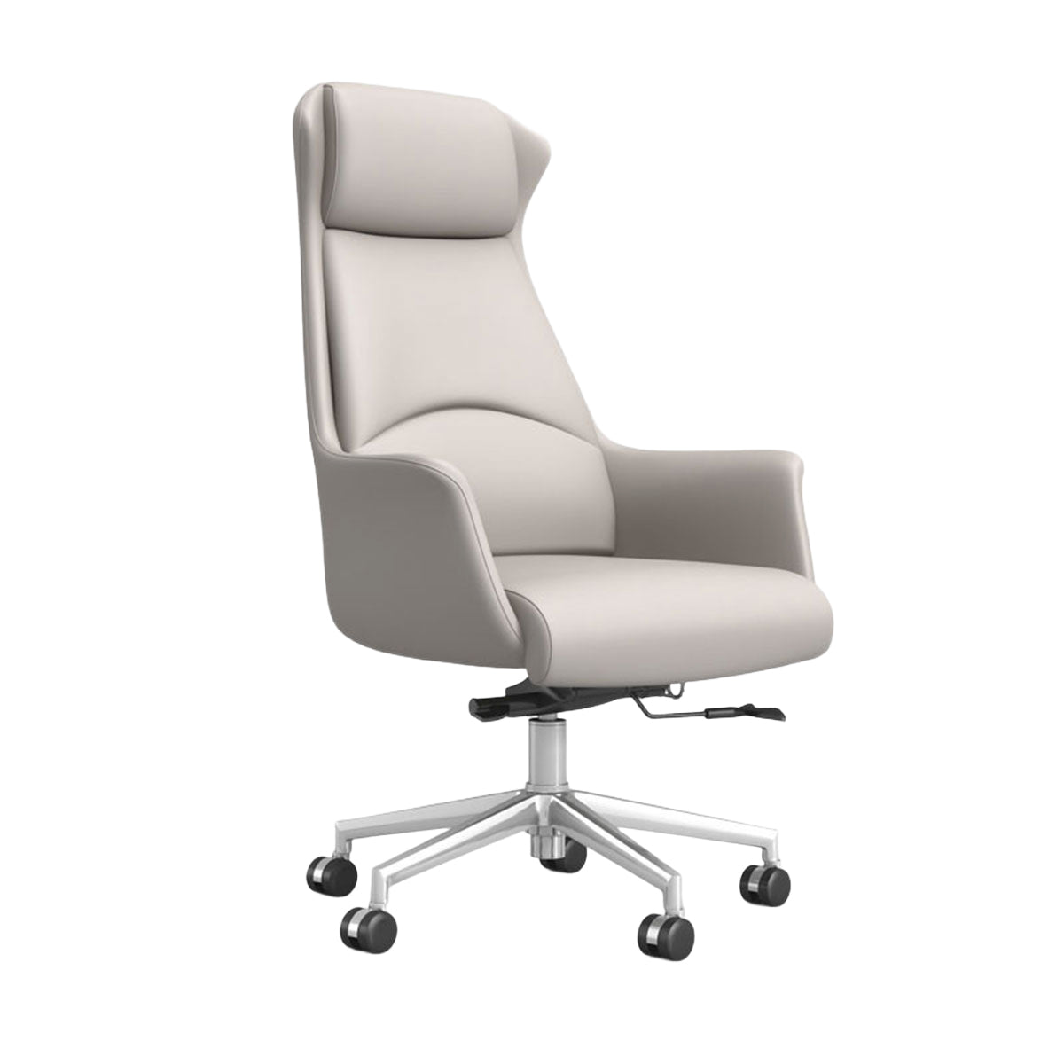 Executive Office Chair High-Back Swivel Desk Chair in PU or Genuine Leather
