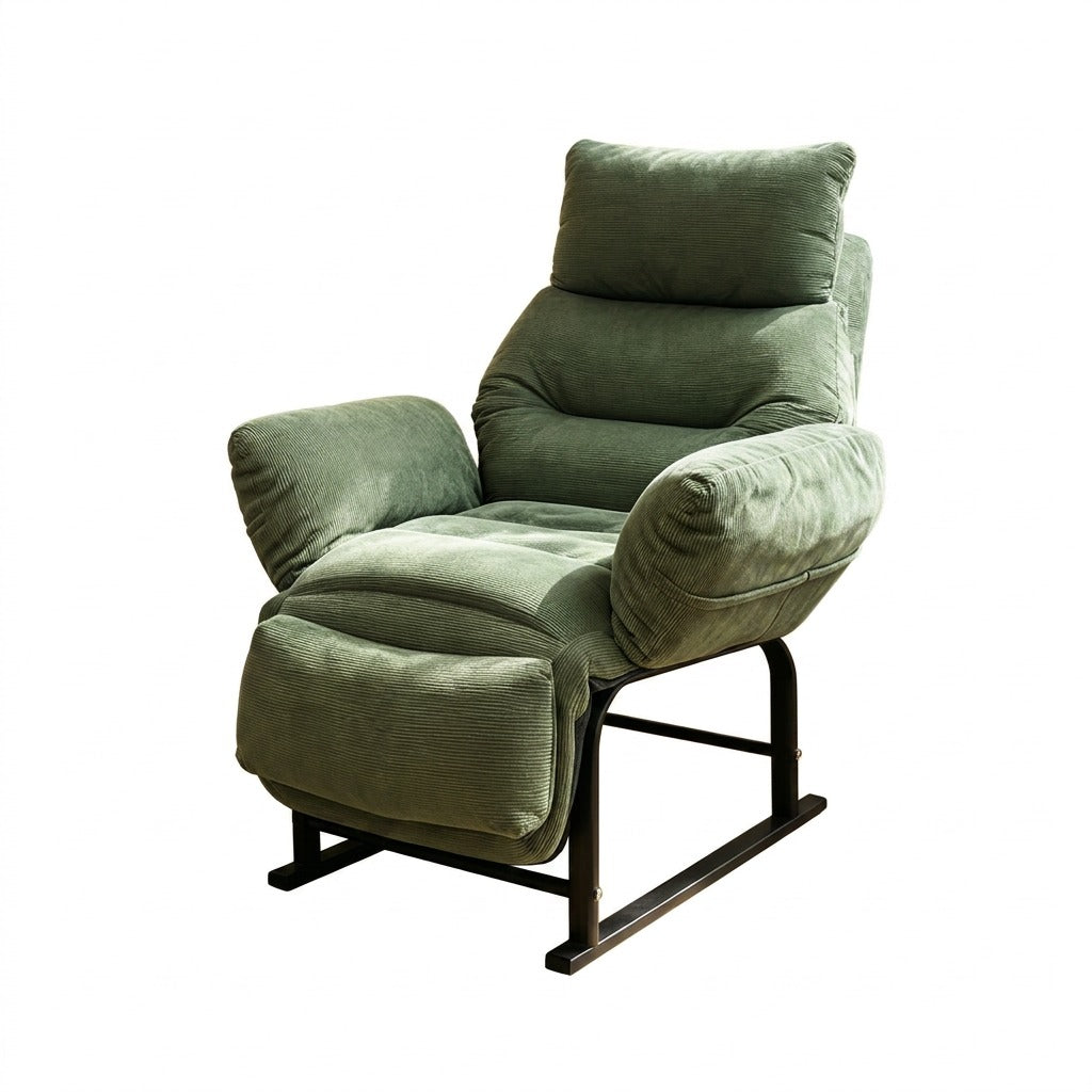 Cat-Scratch Leather Office Chair 5-Position Reclining Seat with Footrest Sofa Chair