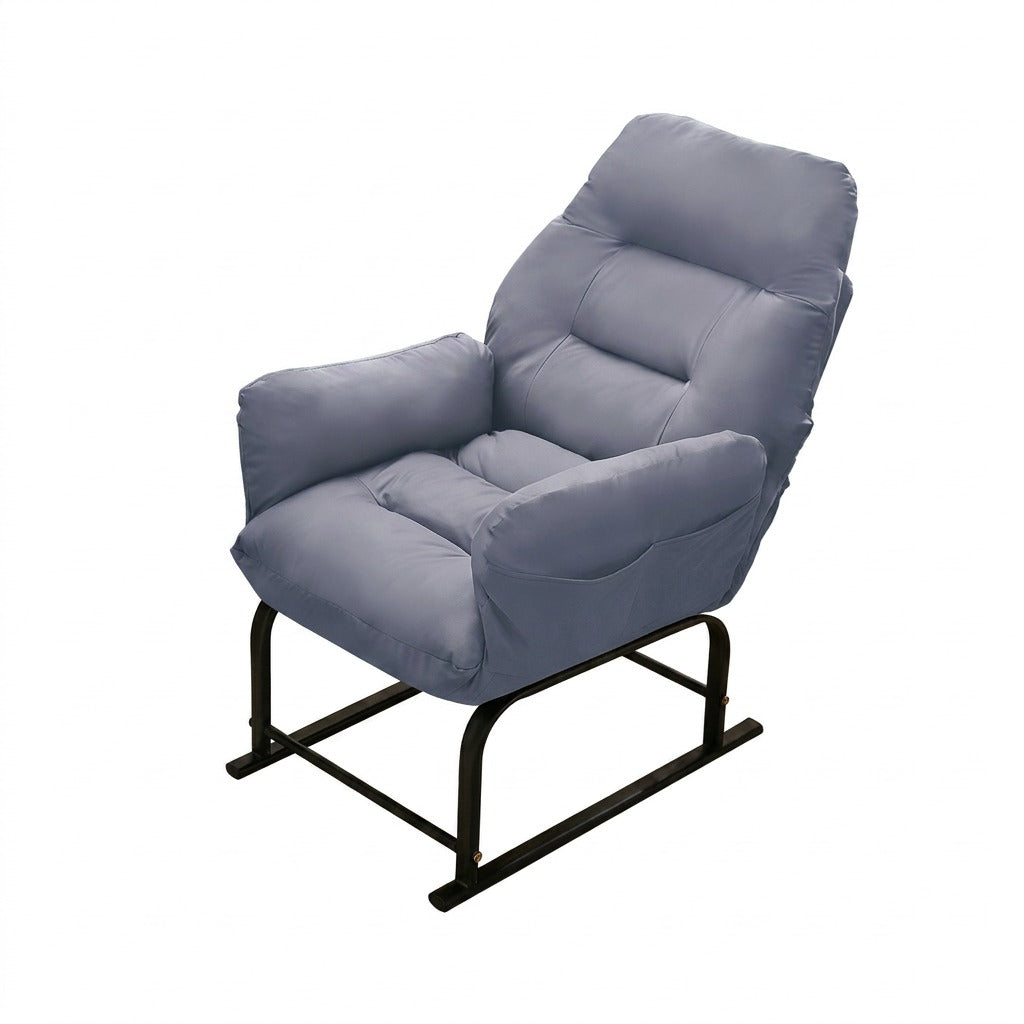 Cat-Scratch Leather Office Chair 5-Position Reclining Seat with Footrest Sofa Chair