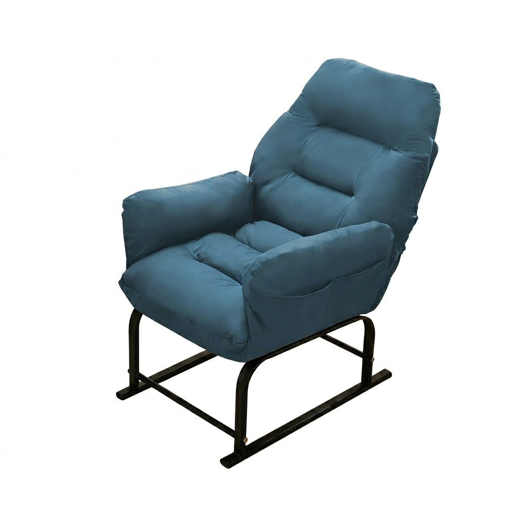 Cat-Scratch Leather Office Chair 5-Position Reclining Seat with Footrest Sofa Chair