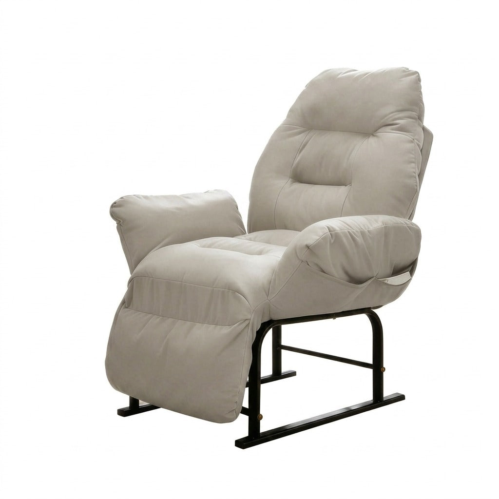 Cat-Scratch Leather Office Chair 5-Position Reclining Seat with Footrest Sofa Chair