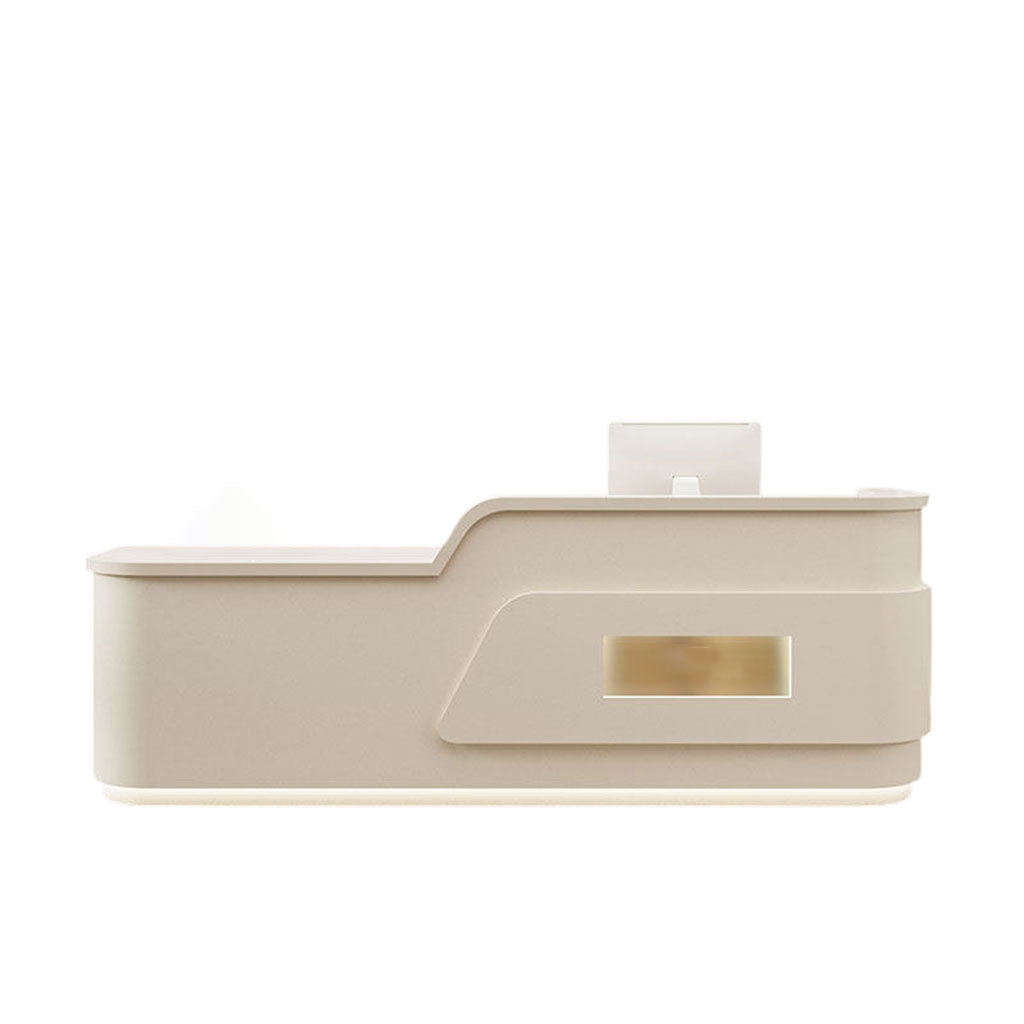 Cream Minimalist Reception Desk Beauty Salon Counter Boutique Service Desk Shop