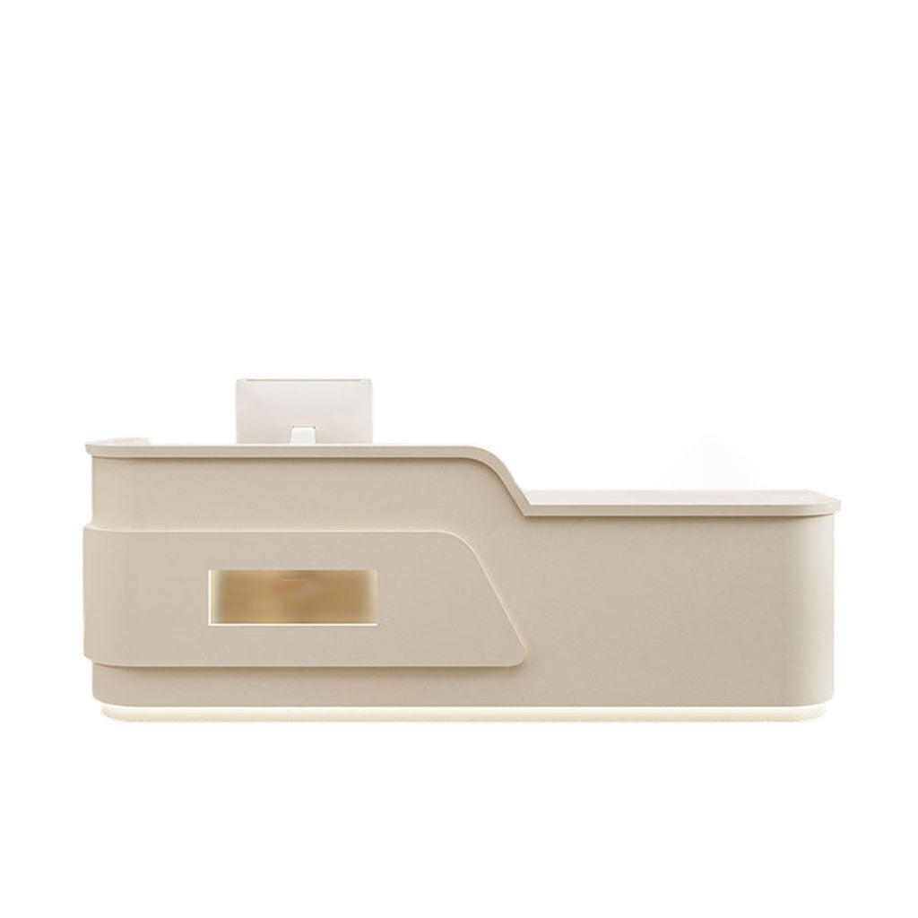 Cream Minimalist Reception Desk Beauty Salon Counter Boutique Service Desk Shop
