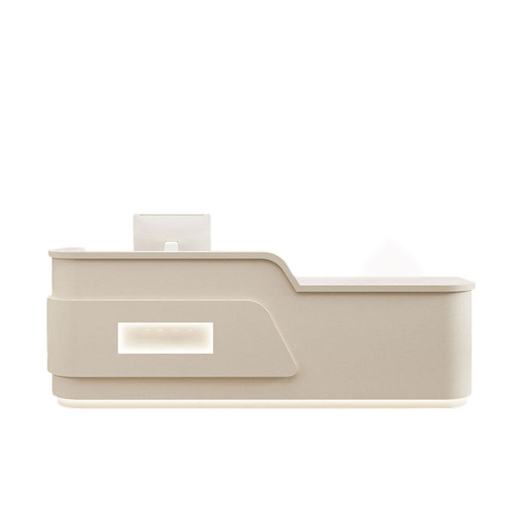 Cream Minimalist Reception Desk Beauty Salon Counter Boutique Service Desk Shop