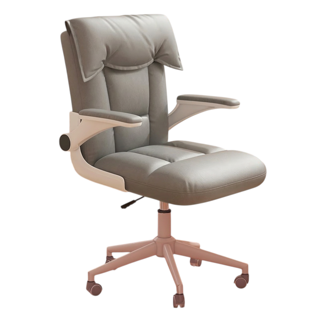 Ergonomic Office Chair with Flip-Up Armrests, Adjustable Height and Swivel Function